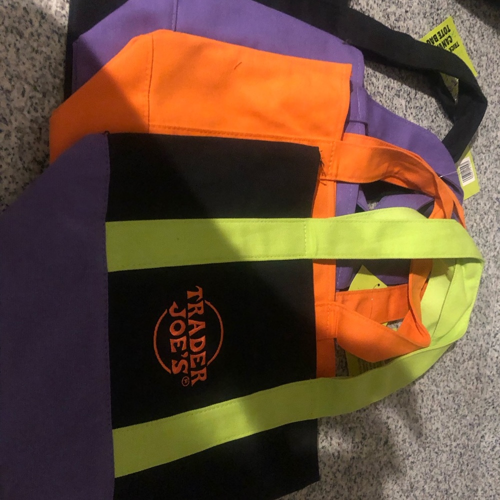 These are Trader Joe's Mini Canvas Tote Bags.$40 each, have all the colors.